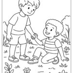 Coloring Pages Of Helping Others - Helping Each Other Coloring Page [2025]
