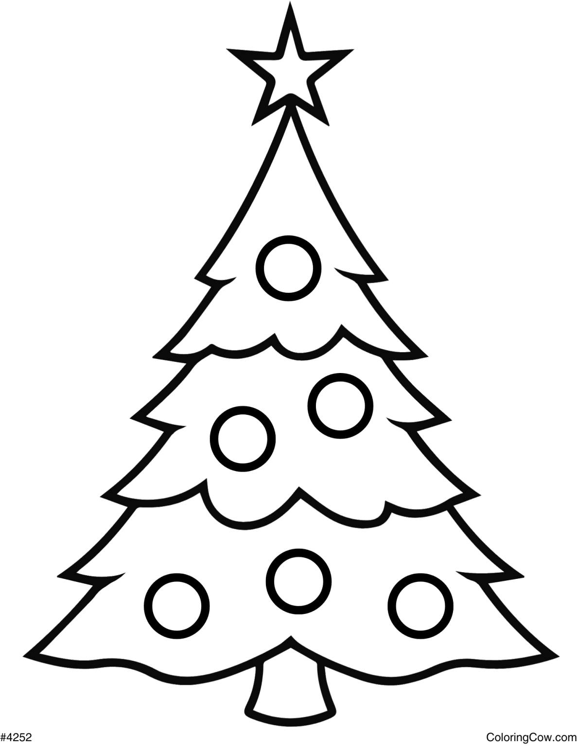 Coloring Sheet Of Christmas Tree - Christmas Tree Coloring Sheet
