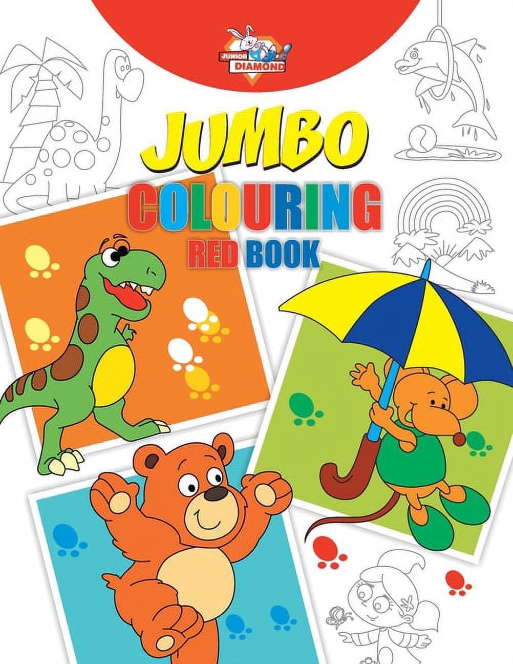 Colouring Books For 8 Year Olds - Jumbo Colouring Red Book for 4 to 8 years old Kids Best Gift to ...