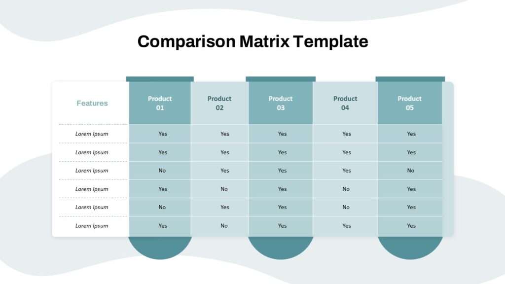 comparison matrix template