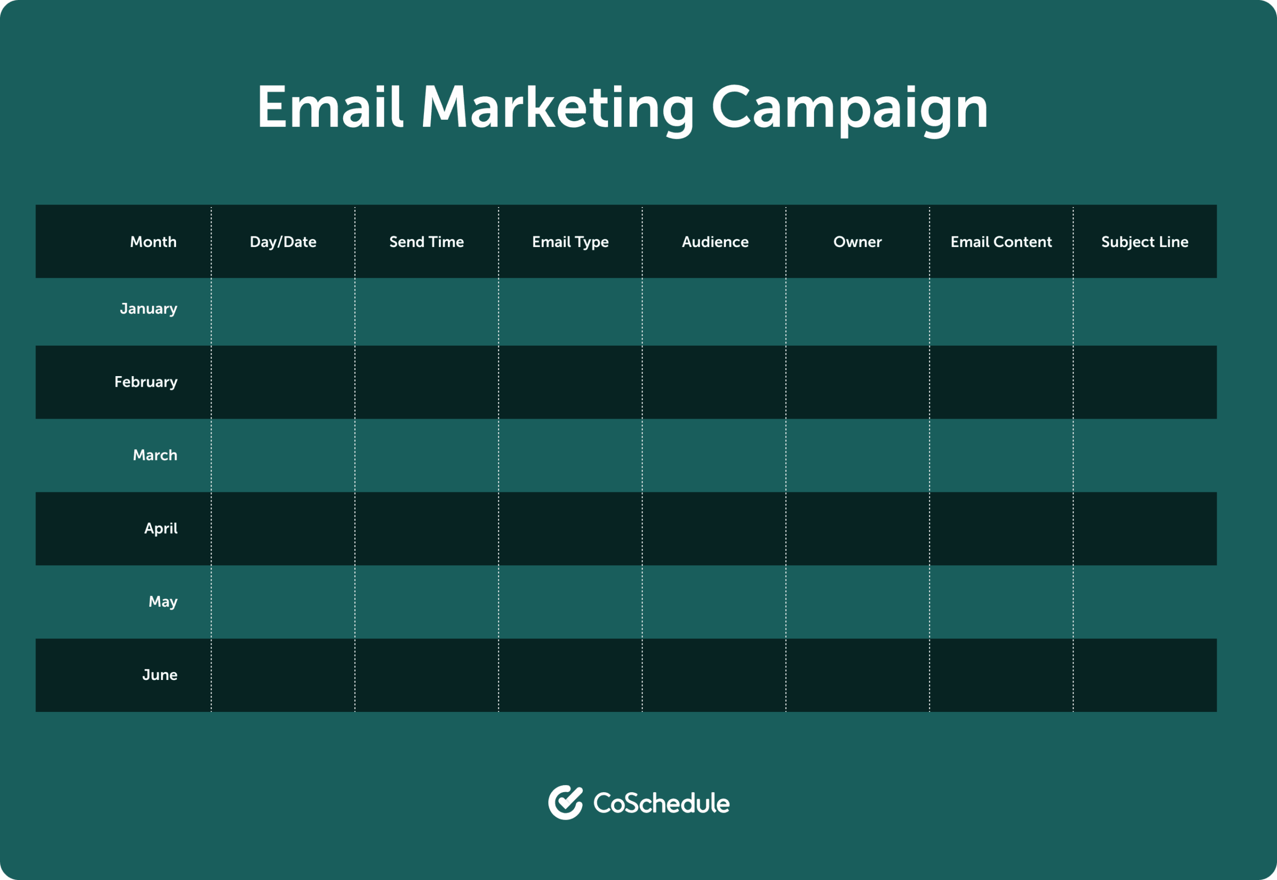 Comprehensive List Template With Suggested Content Additions - content calendar template