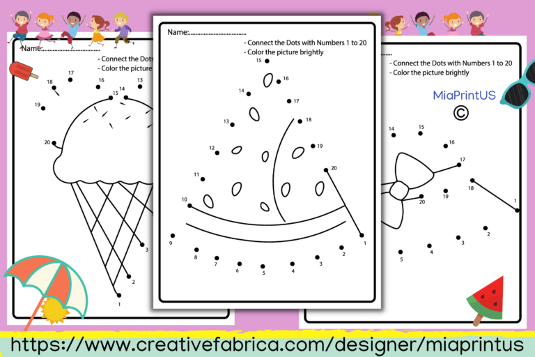 connect the dots 1 20 summer activity