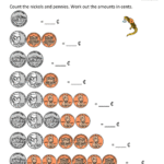 Counting Nickels And Pennies Worksheets - Counting Money Worksheets 1st Grade