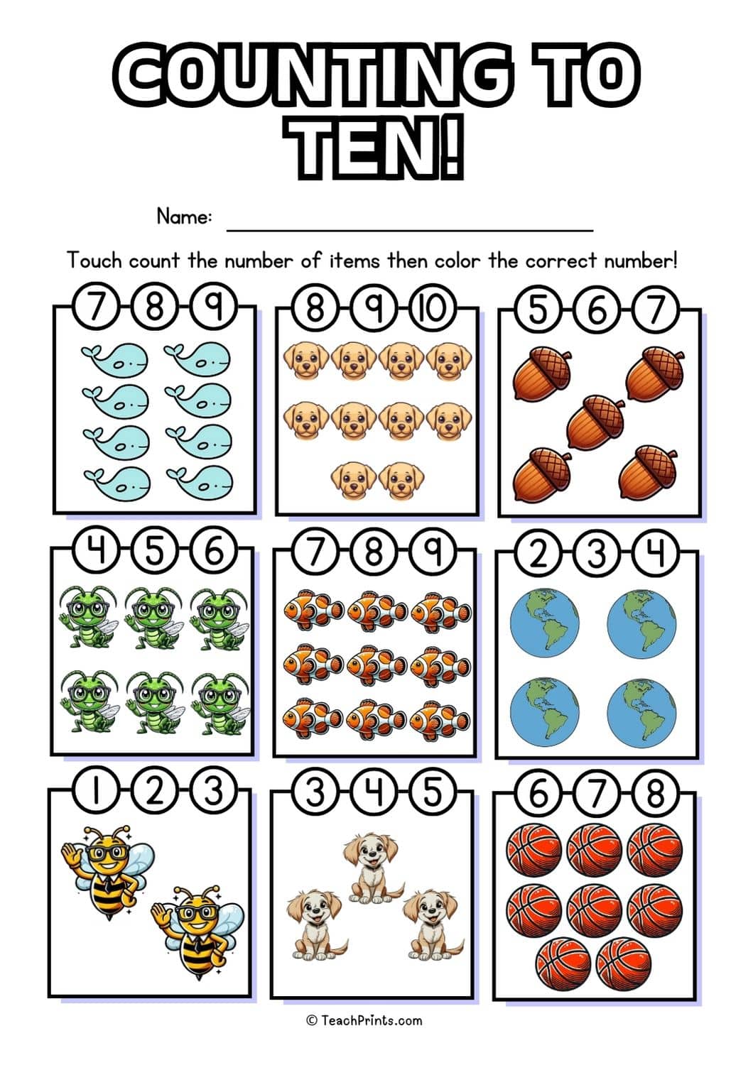Counting To 10 Worksheets Kindergarten - Preschool Counting Numbers610 Sheet1 Kids Math Worksheets