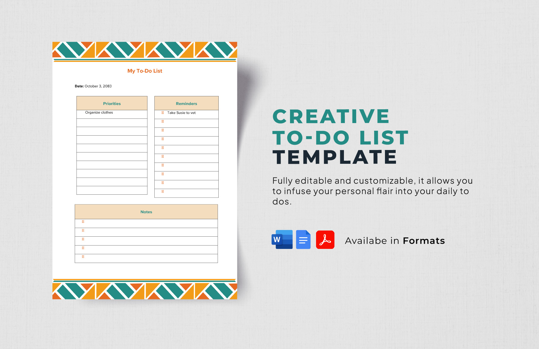 Creative Cute To Do List Template - creative to do list template