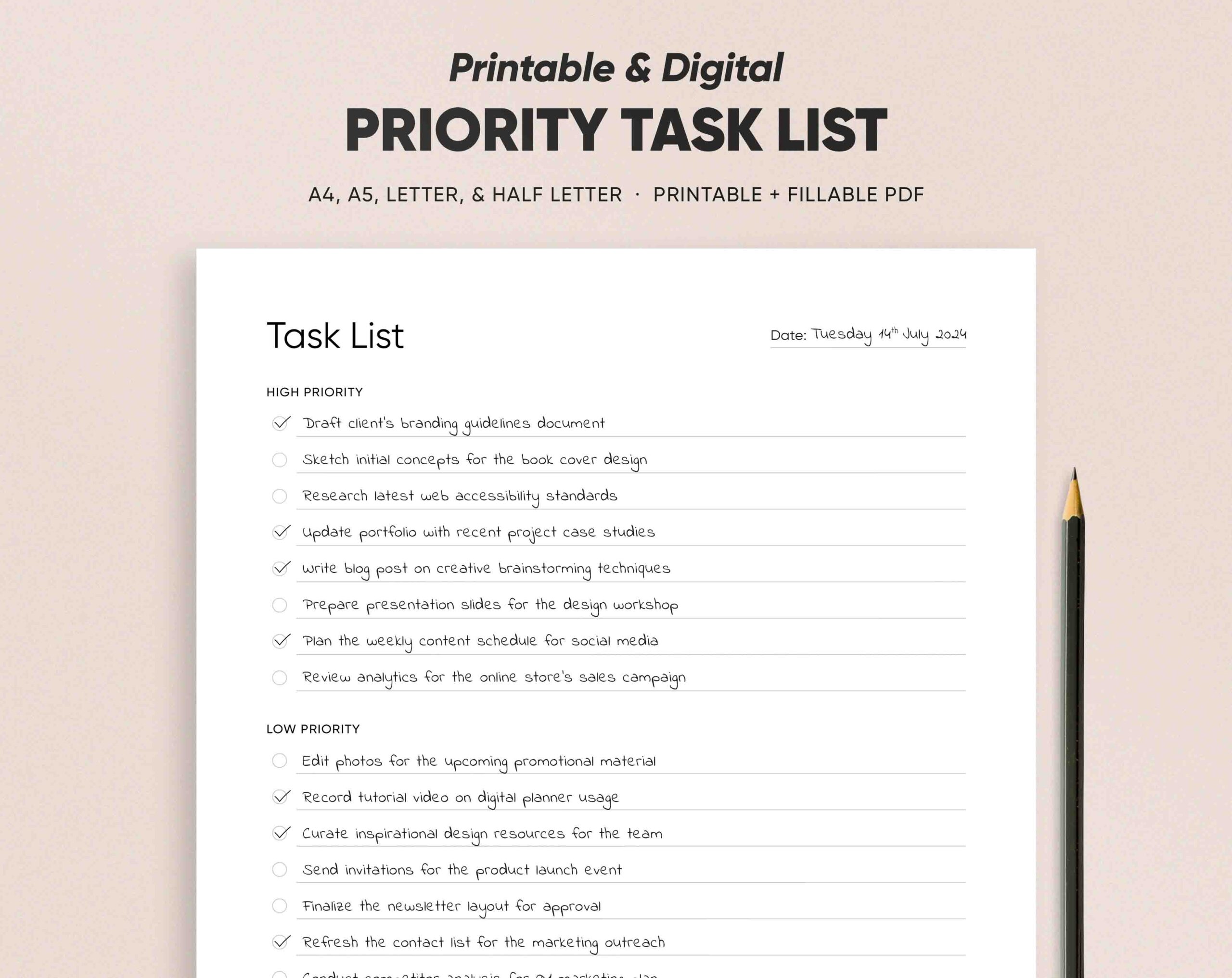 Creative To Do List Template - priority task list