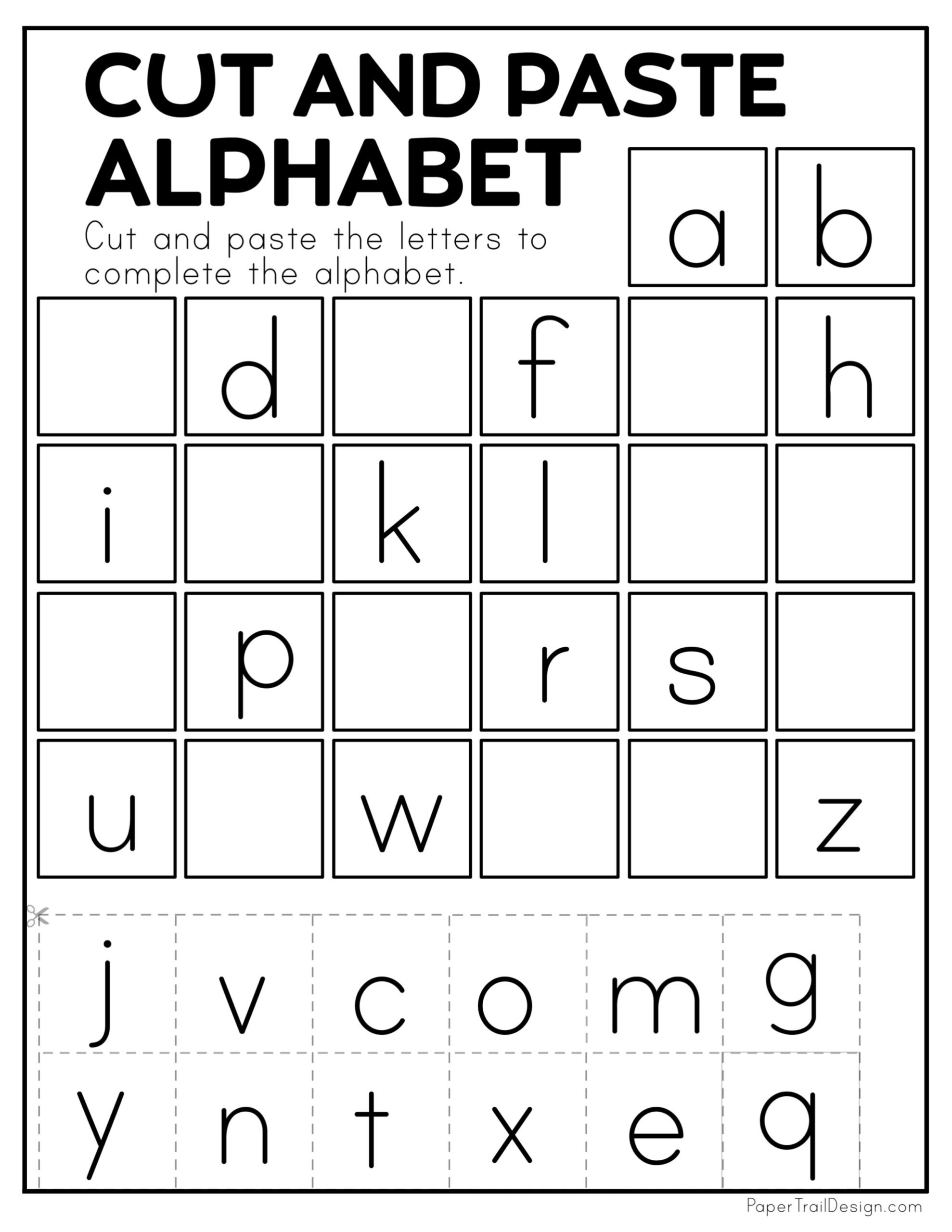 Cut And Paste Alphabet Letters Free Printable - Infoupdate.org