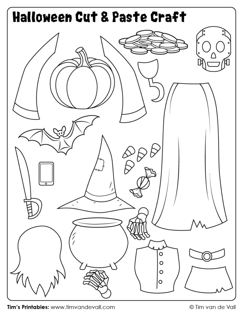 Cut And Paste Halloween Printables – Printable Halloween Cut And Paste Cut And Paste Halloween Printables - Printable Halloween Cut And Paste