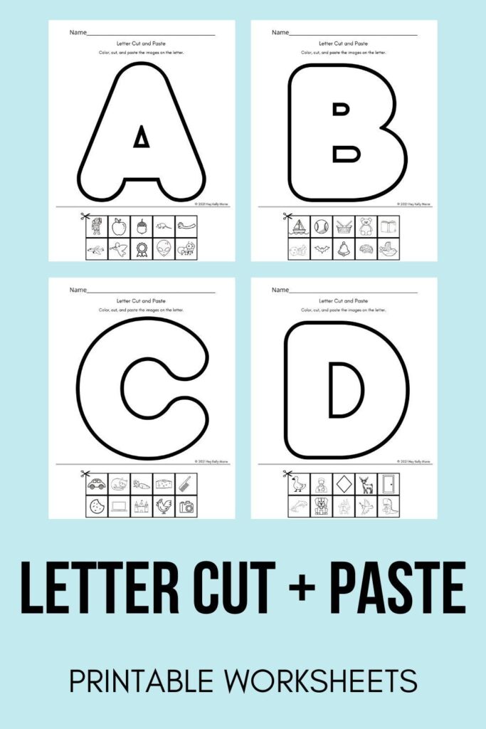 Alphabet cut and paste letter worksheets free printable – Artofit