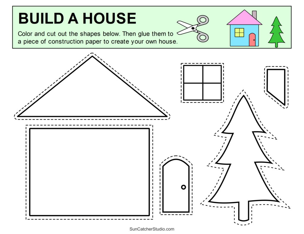 Cut And Paste Shapes Worksheets - cut and paste worksheets