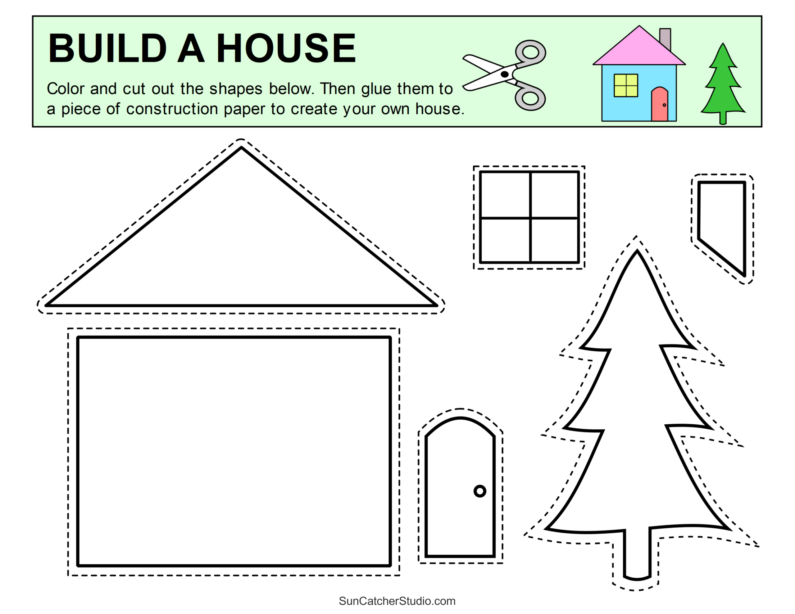Cut And Paste Shapes Worksheets - cut and paste worksheets