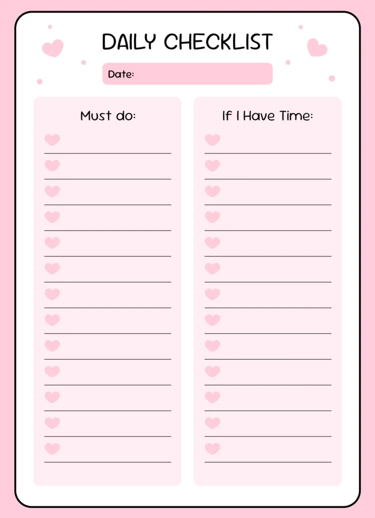 cute checklist free google docs template cute checklist free google docs template