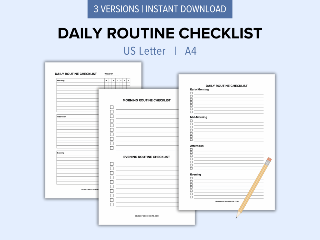 Daily Checklist Template Free Download - daily checklist template