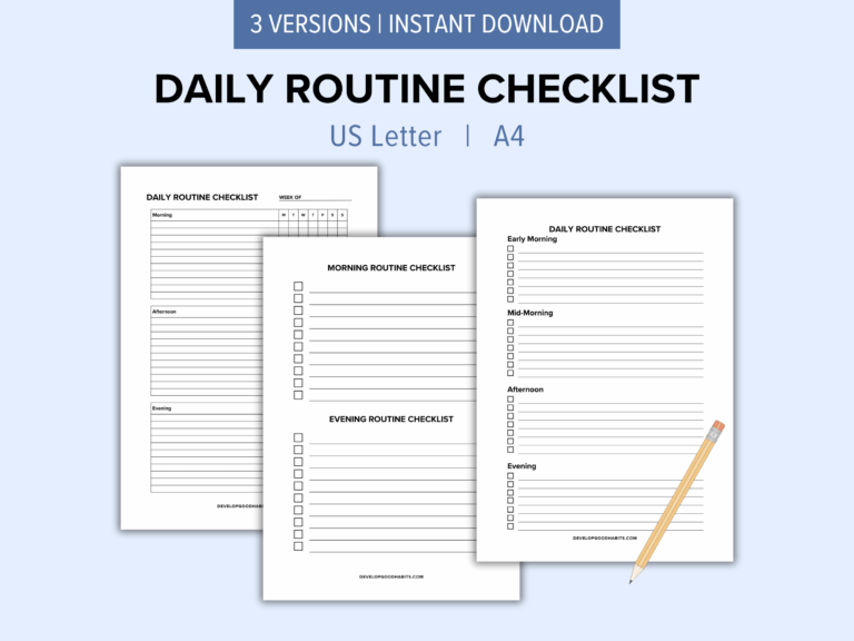 Daily Checklist Template Free Download - daily checklist template