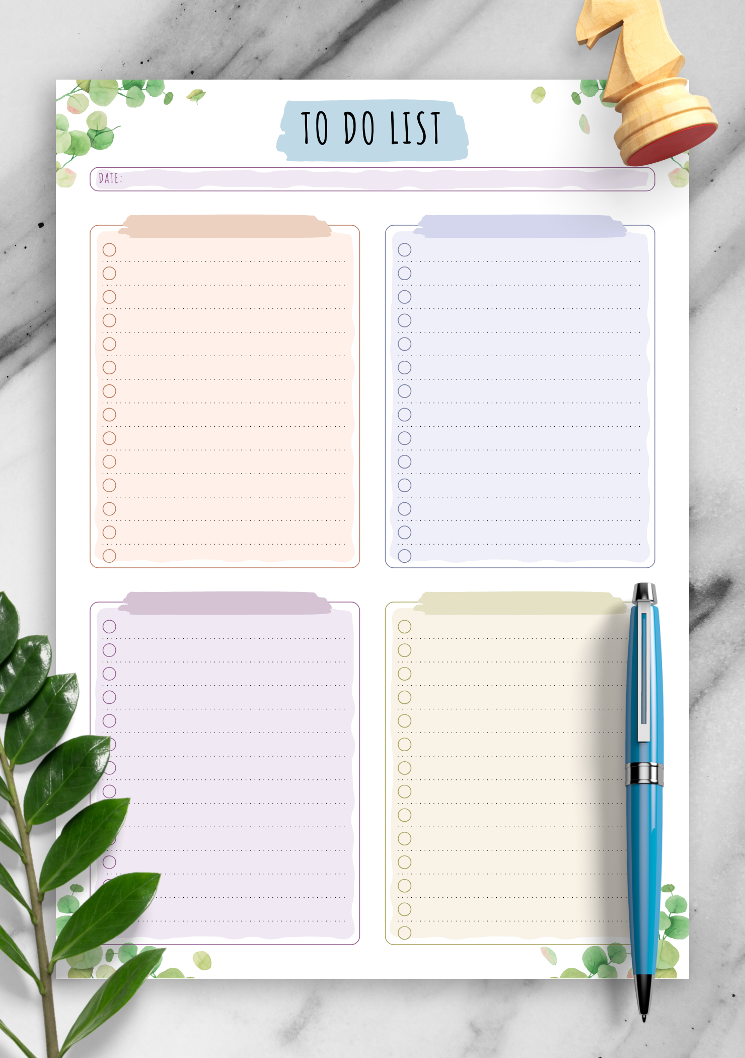 Daily Pretty To Do List Template - daily to do list floral