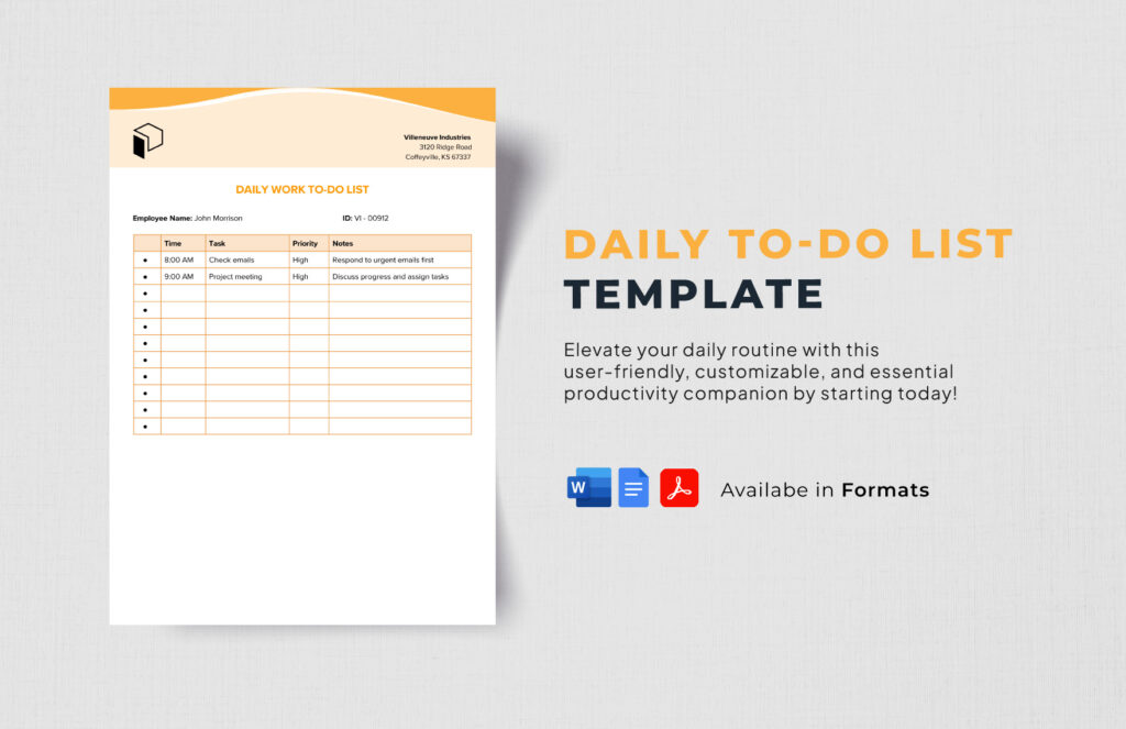 daily to do list template daily to do list template
