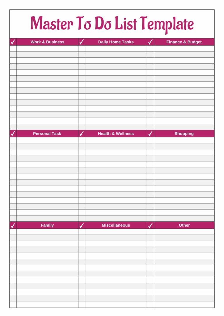 Daily To Do List Template For Work - to do list templates