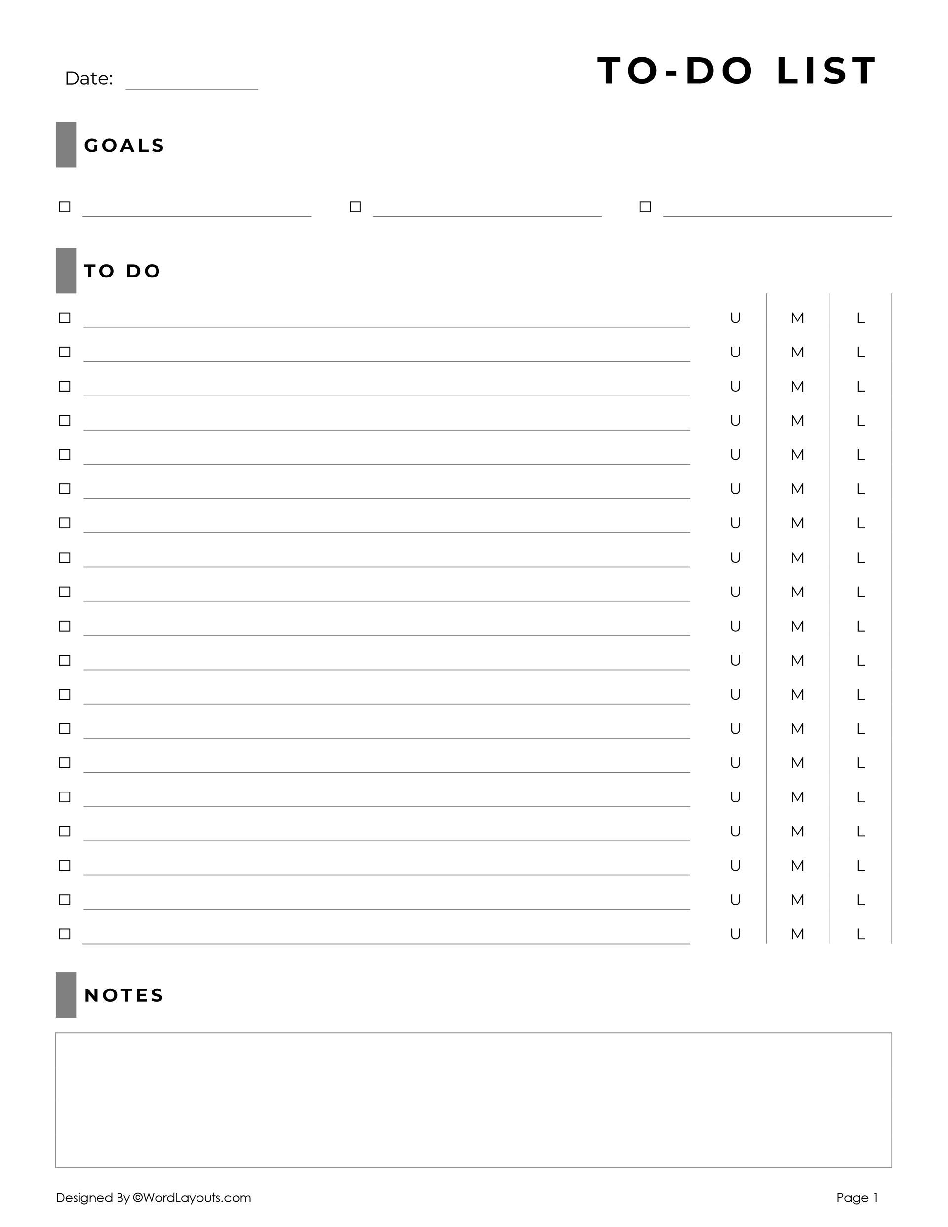 Daily To Do List Template Pinterest - to do