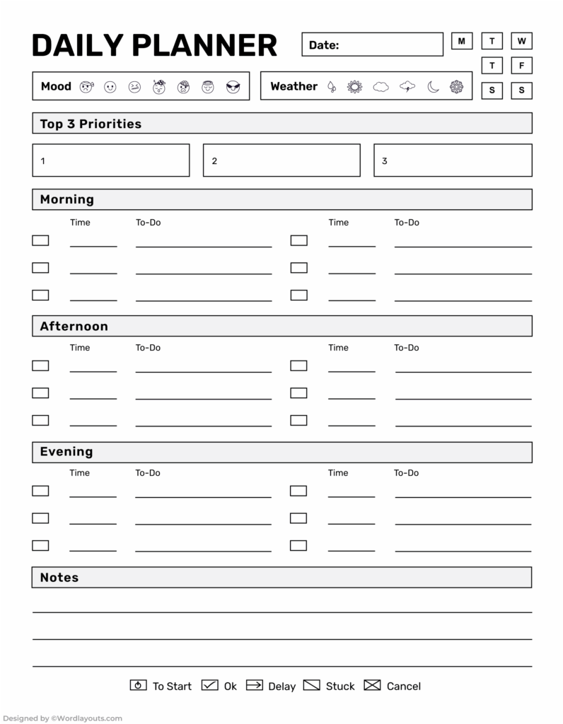 daily to do planner template daily to do planner template