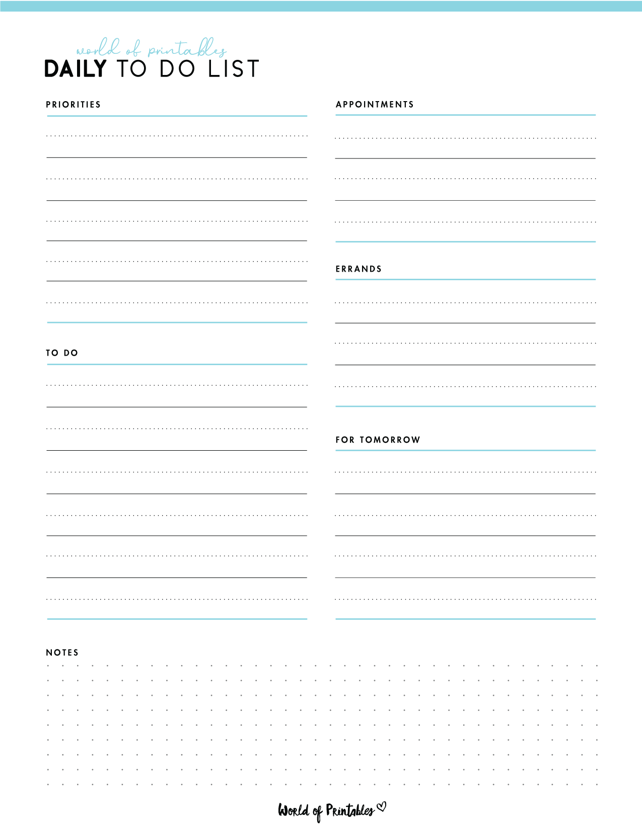 Diary And To Do List Template - free printable daily to do list template