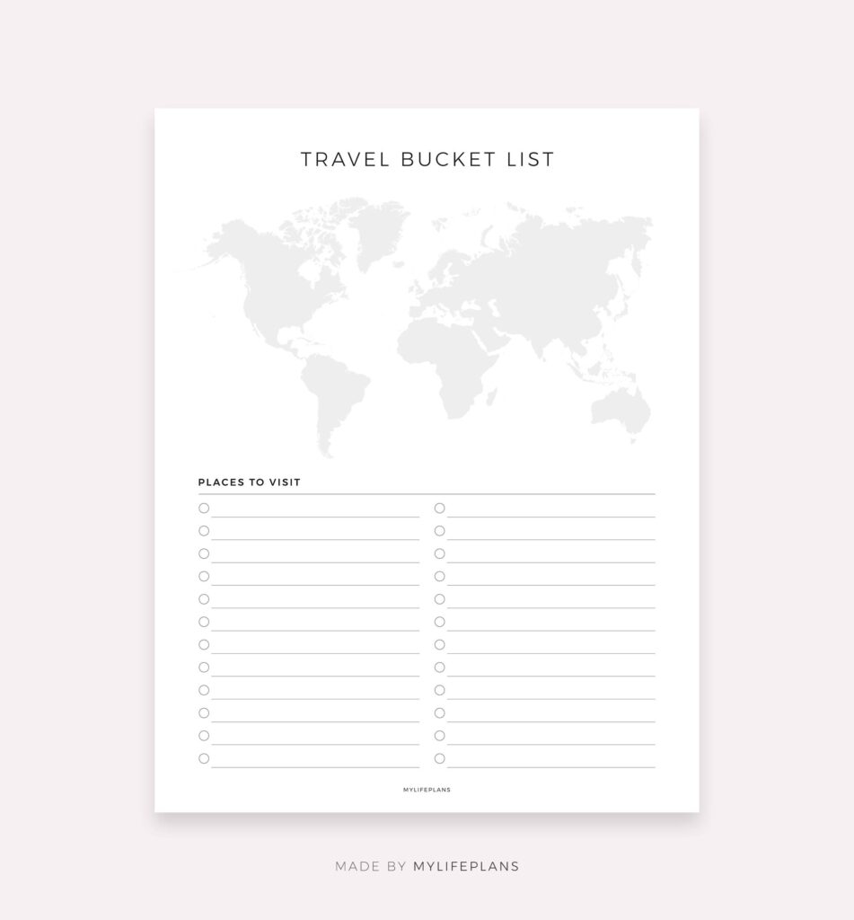 Digital Travel Bucket List Template for Goodnotes Notability Ipad 14157509