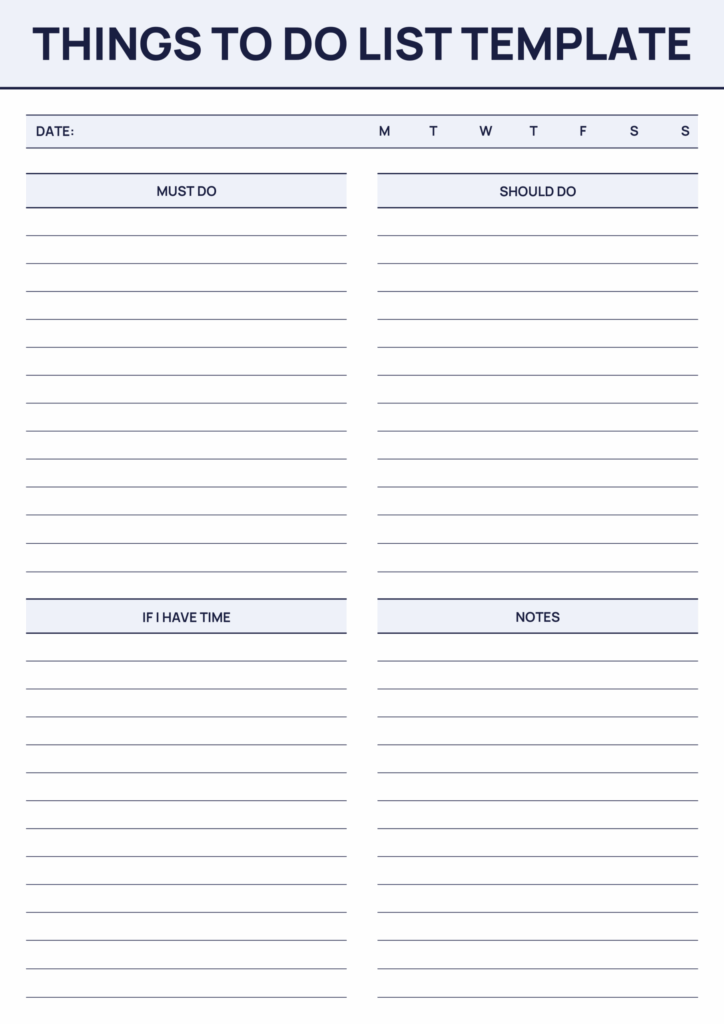 Do And Don't List Template - to do list templates
