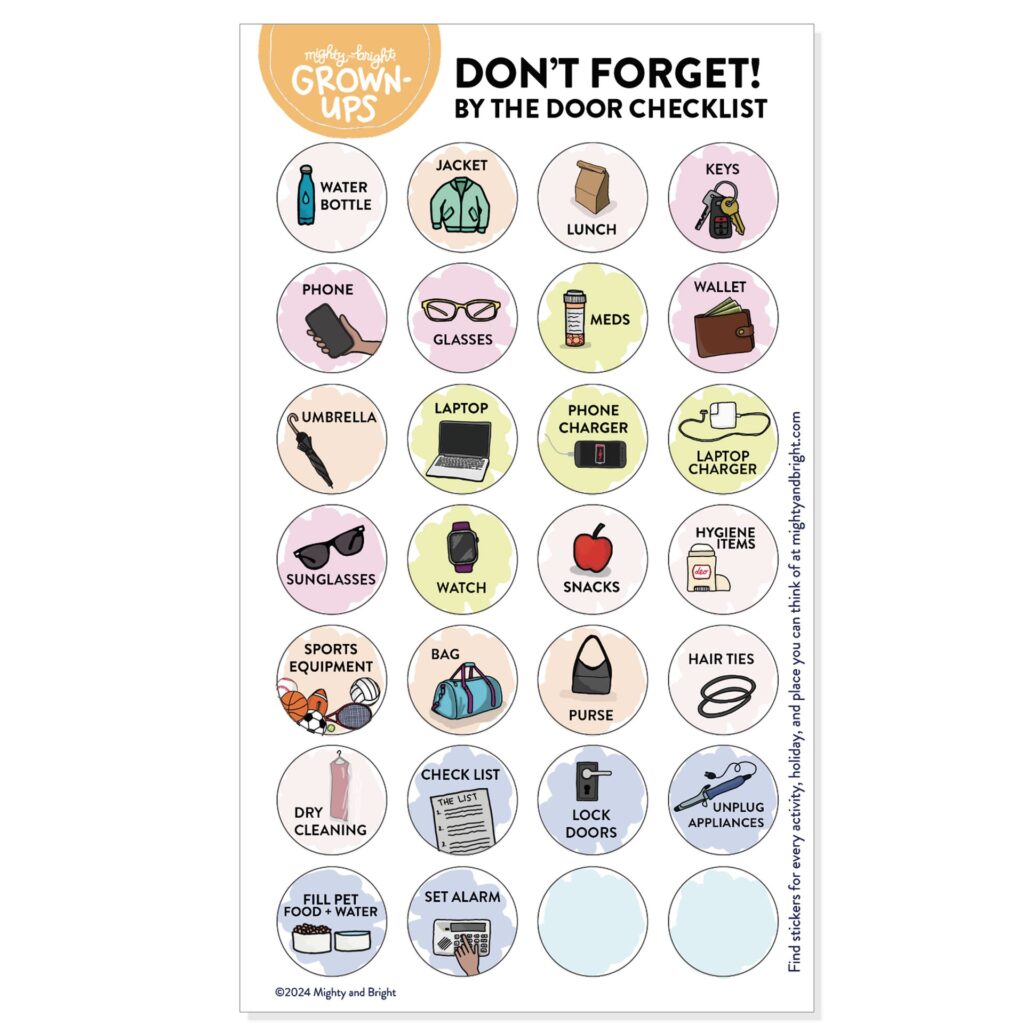 dont forget stickers for by the door