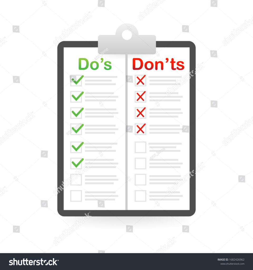 dos donts list on paper vector 1682426962