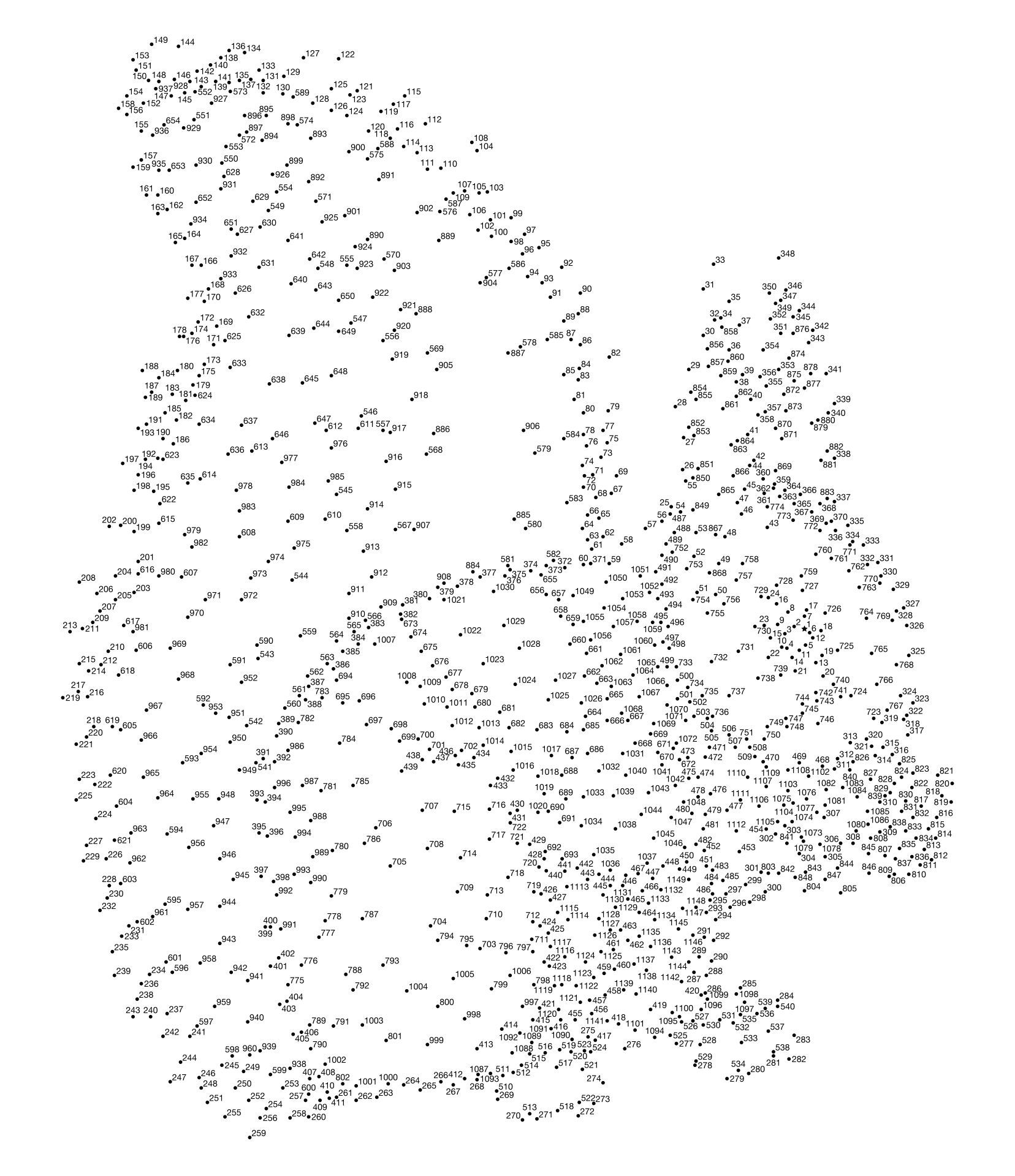 Dot To Dot Difficult Printable - Printable Hard Dot To Dot