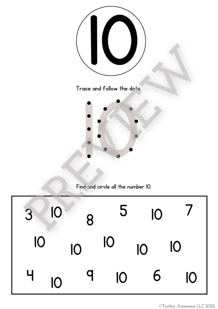 Dot To Dot Numbers 1 10 - Printable Dot-To-Dot Numbers 0-10 - Made By Teachers