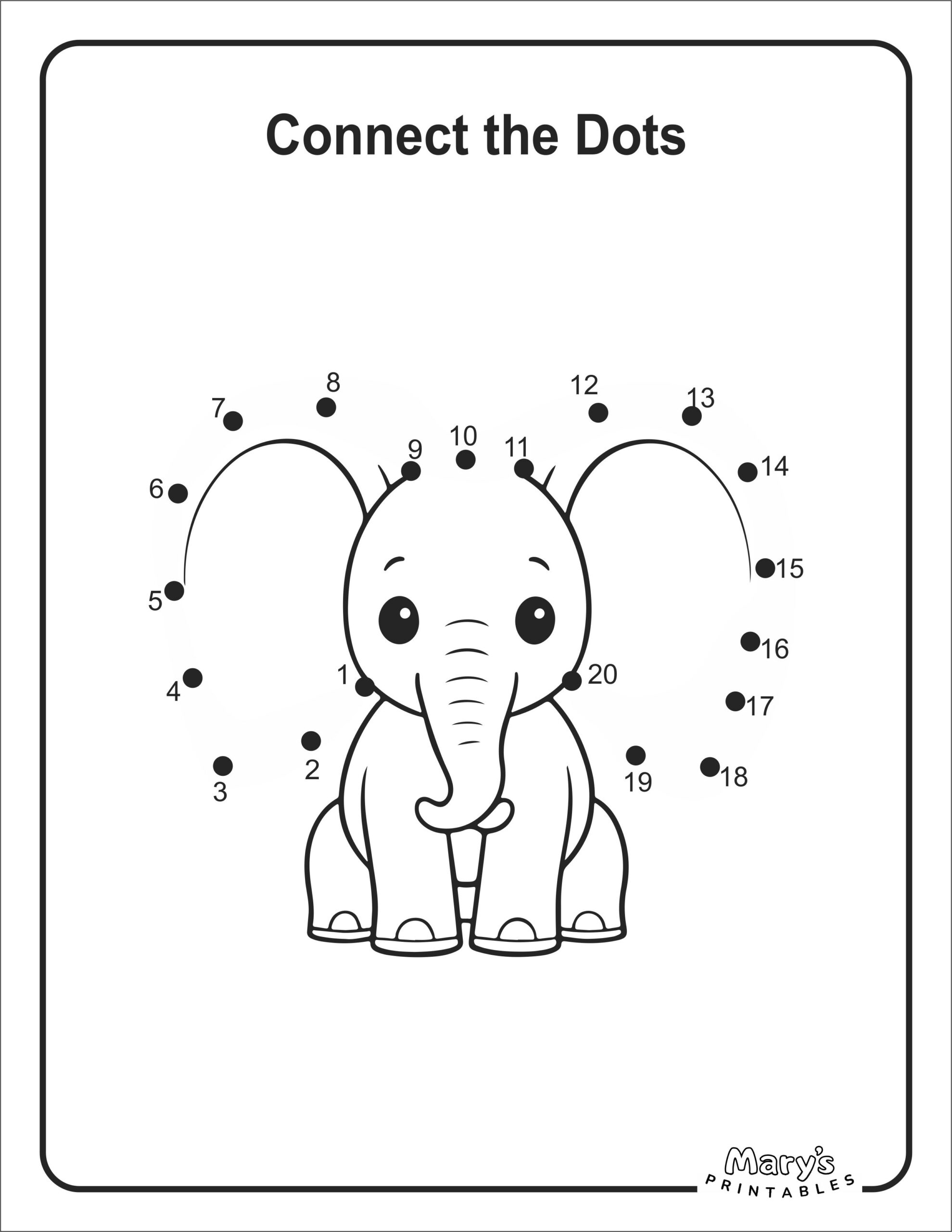 Dot To Dot Pages For Kindergarten - Free Printable Dot to Dot 1 to 20 | Kindergarden activities ...