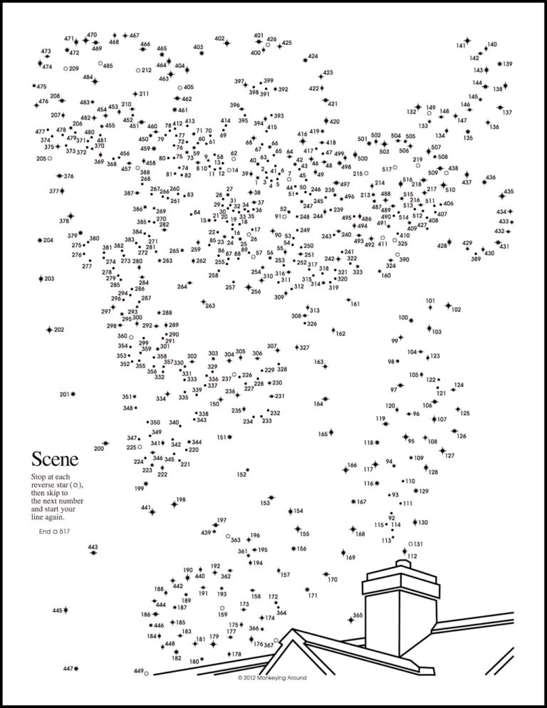 Free Dot To Dot Printables For Adults