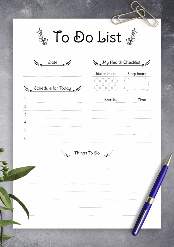 Download A To Do List Template – free printable to do lists to get organized Download A To Do List Template - free printable to do lists to get organized