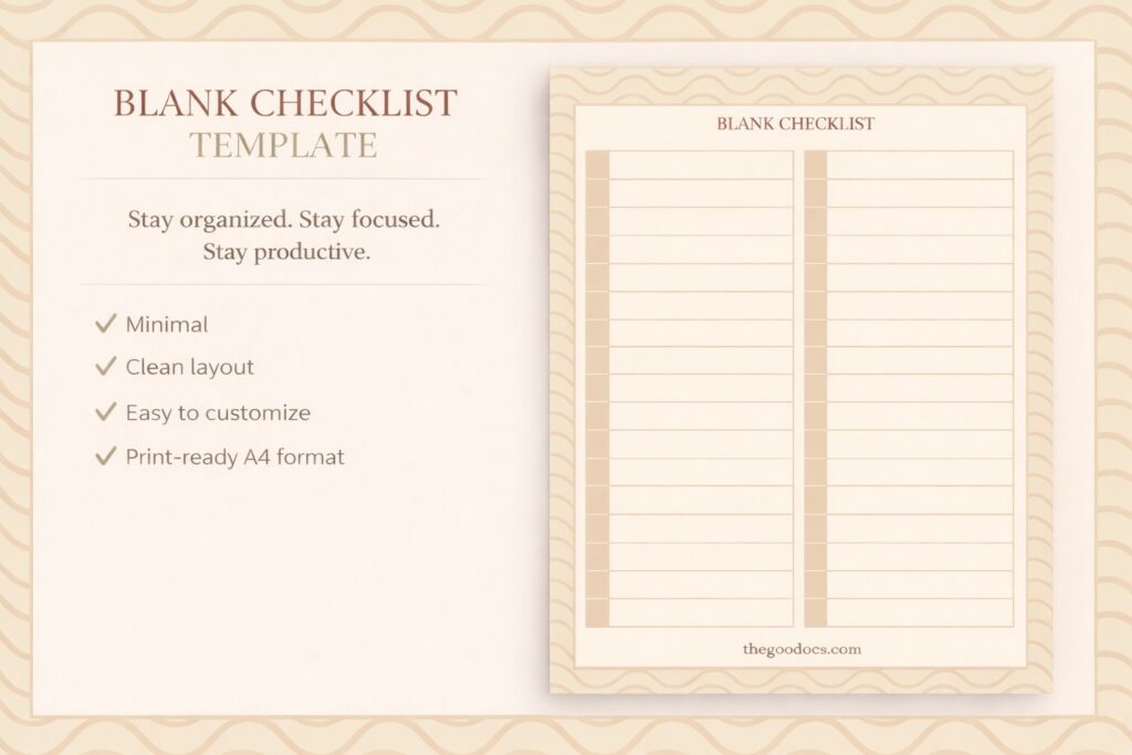 Downloadable Blank Checklist Template Word – blank checklist free google docs template Downloadable Blank Checklist Template Word - blank checklist free google docs template