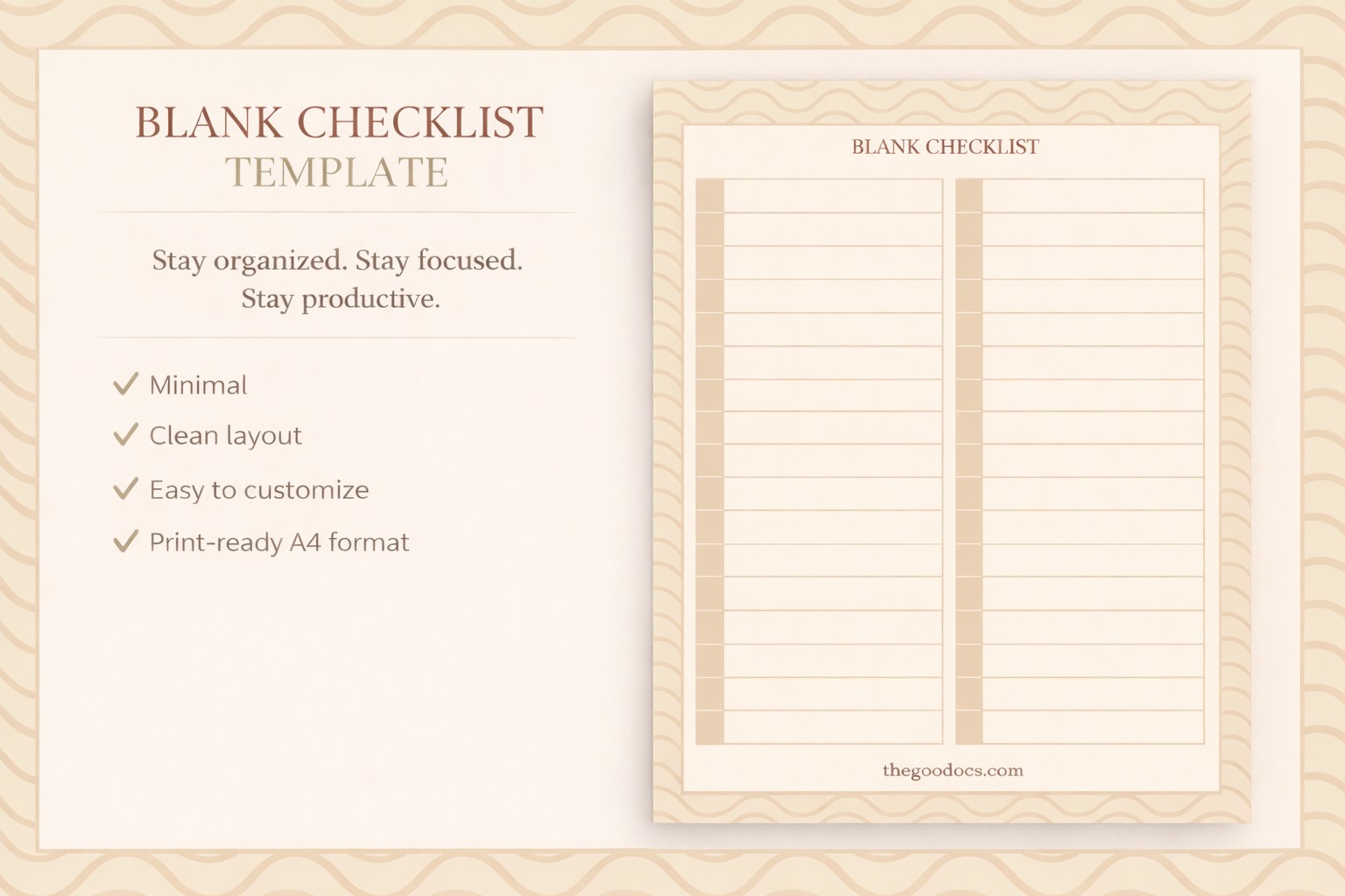 Downloadable Blank Checklist Template Word - blank checklist free google docs template