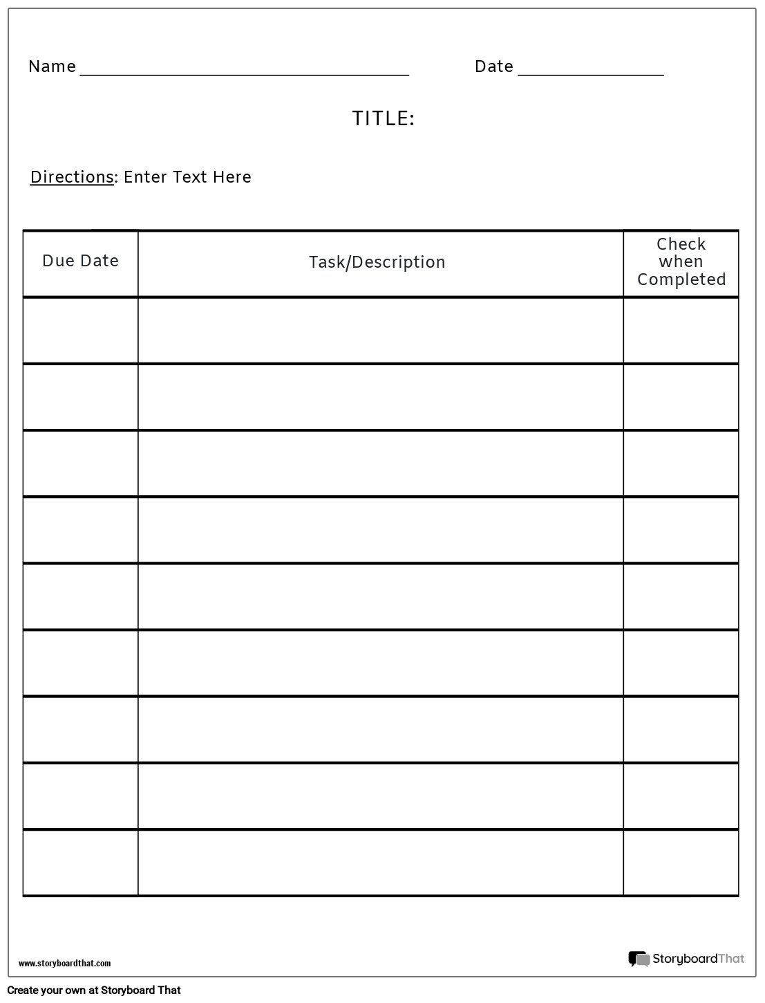 Downloadable Printable Blank Check List - checklist worksheets