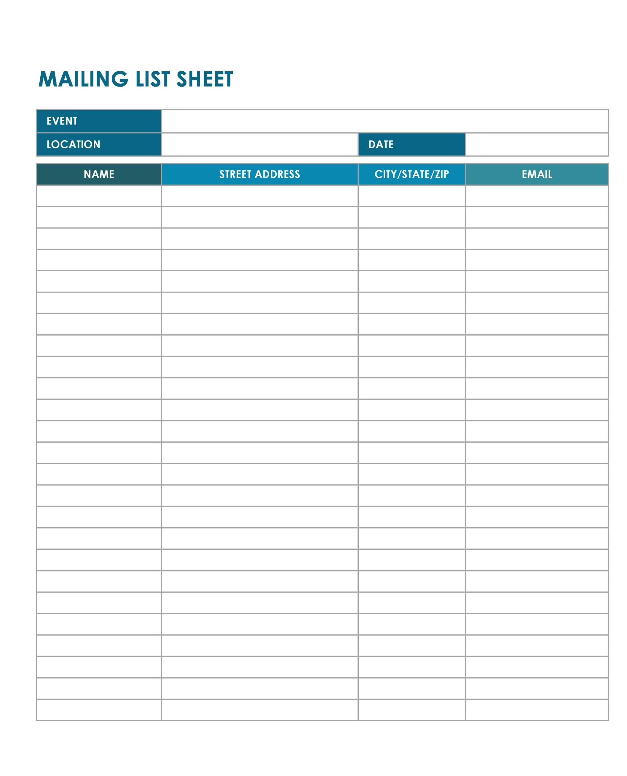 Email To Do List Template - email list