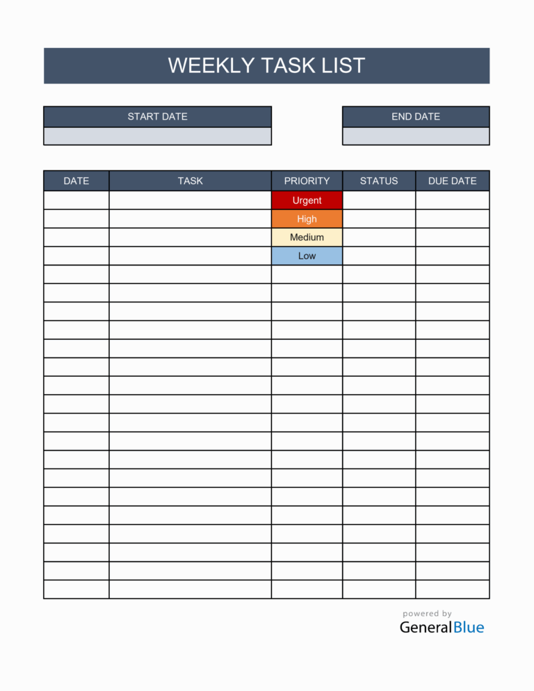 Employee Task List Template Xls - posts