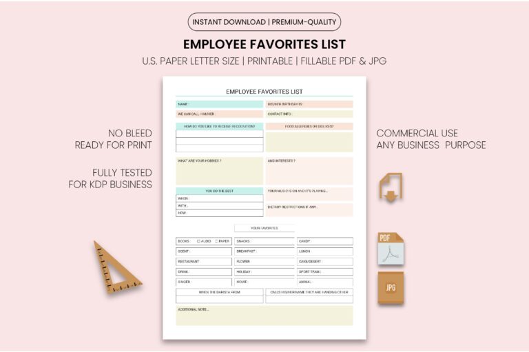 Employee To Do List For Fancy Template - employee favorites list printable
