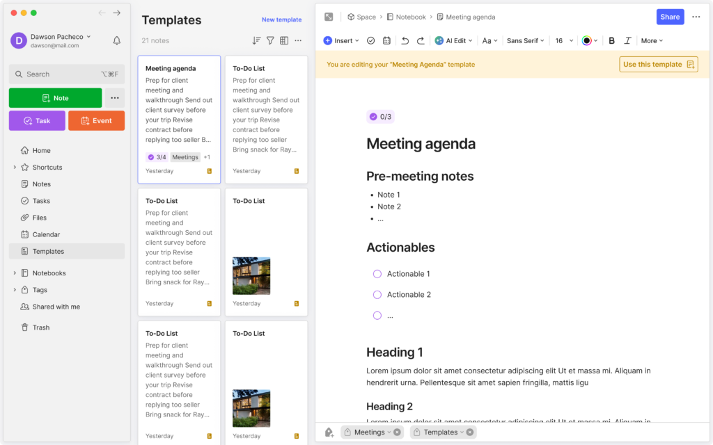 Evernote To Do Checklist Template – 360052676933 Edit your templates Evernote To Do Checklist Template - 360052676933 Edit your templates