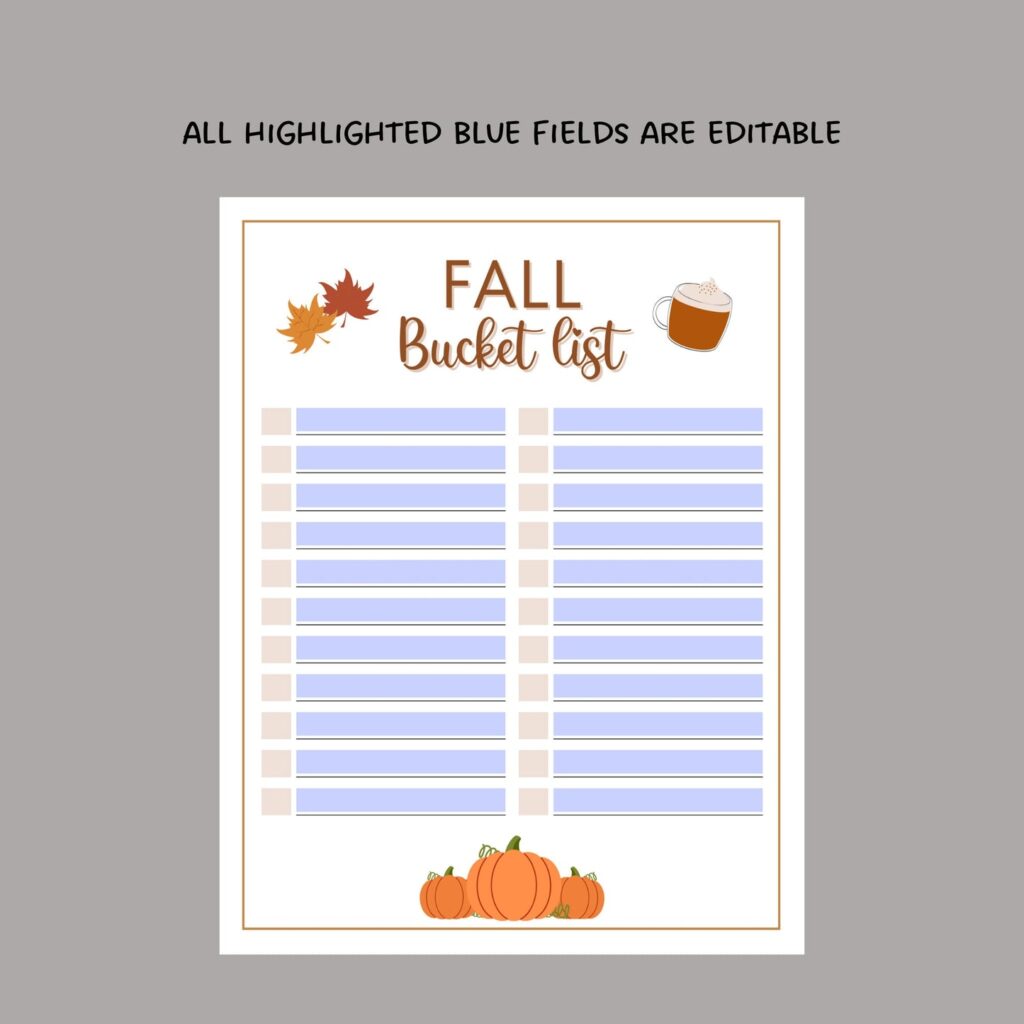 fall bucket list printable editable 37080 fall bucket list printable editable 37080