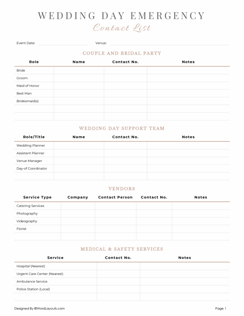Fill In The Blank Numbered Checklist Template – wedding emergency contact list template Fill In The Blank Numbered Checklist Template - wedding emergency contact list template
