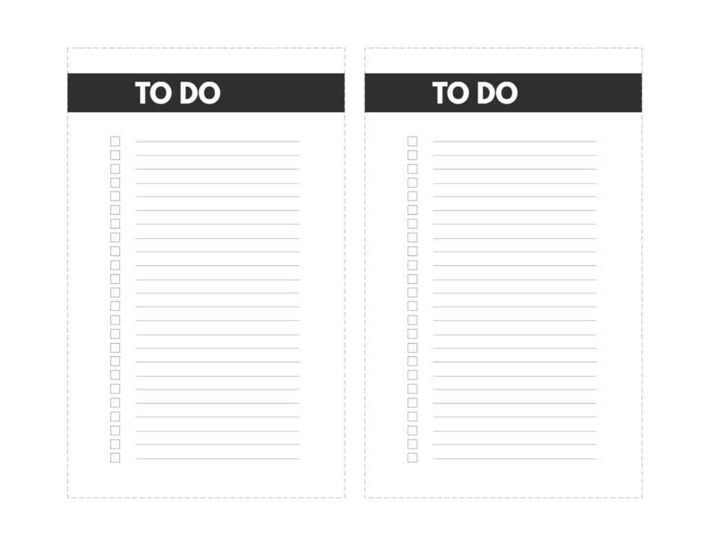 Fill Outable Checklist Ti Print - to do list printable
