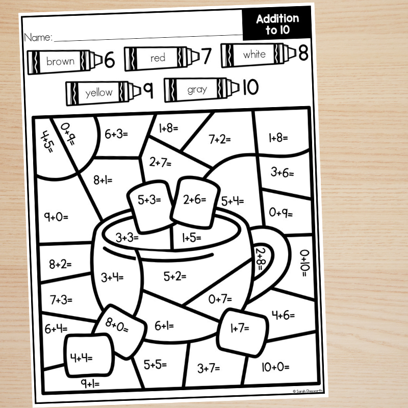 Free Addition Color By Number – Color By Number Addition Kindergarten Free Printable Free Addition Color By Number - Color By Number Addition Kindergarten Free Printable