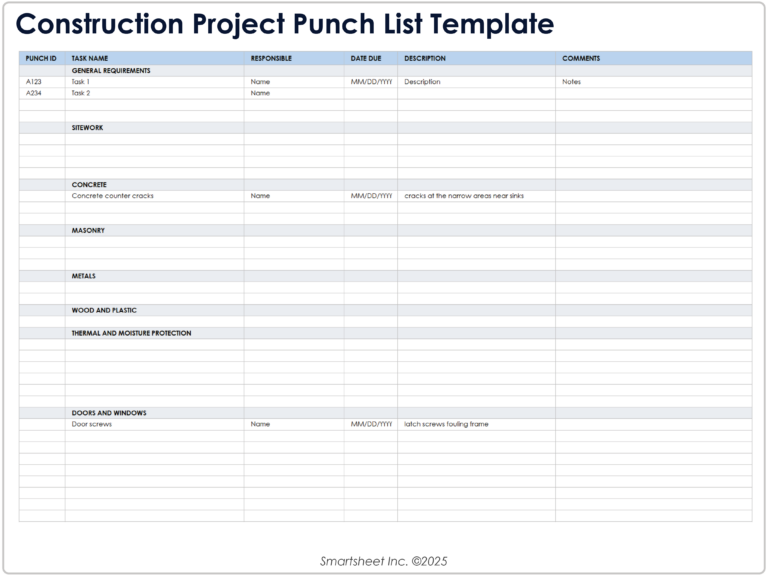 Free Checklist Paste Multiple Items - free punch list templates