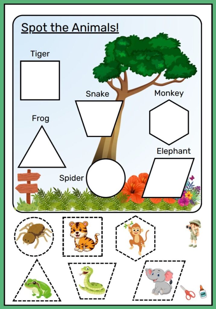 Free Cut And Paste Animals - Wild animals cut and paste – Artofit