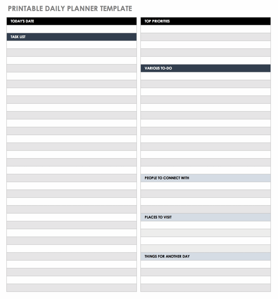 free daily schedule templates