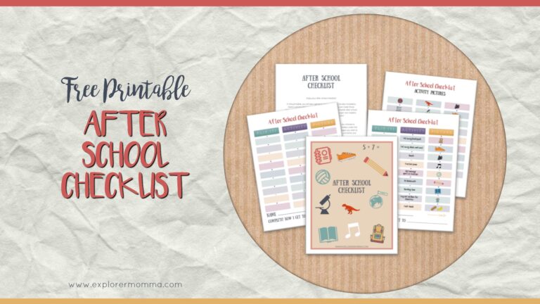 Free Editable After School Checklist - free printable after school checklist