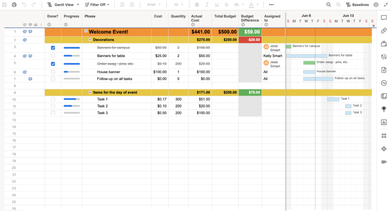Free Event Task List Template - event task list gantt budget