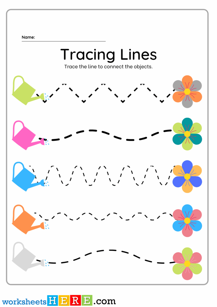 Free Line Tracing Worksheets For Preschool - Trace The Lines Worksheets Tracing Horizontal Lines Worksheet: Free
